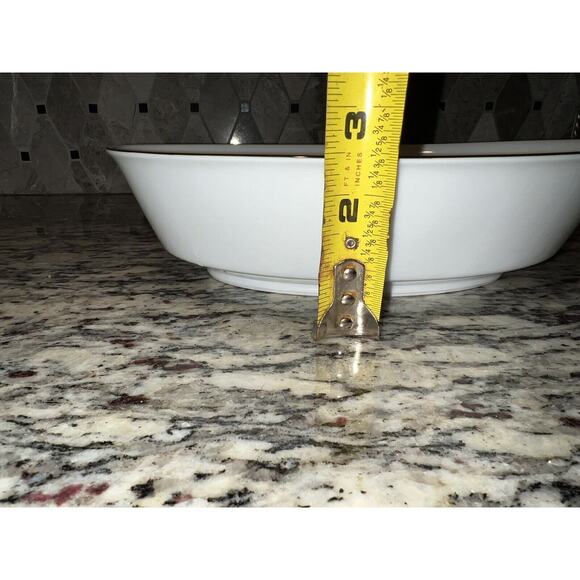 Noritake Galaxy Oval Serving Bowl 6527 White Platinum Vtg - Picture 3 of 7